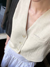 CONNOR LINEN VEST vests OEA ARCHIVE