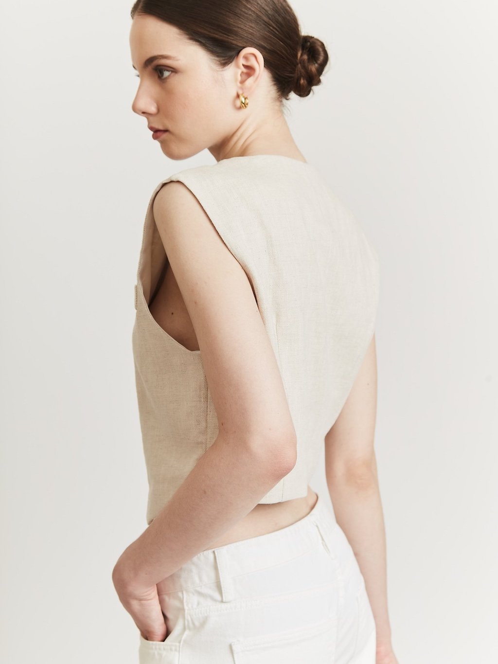 CONNOR LINEN VEST vests OEA ARCHIVE