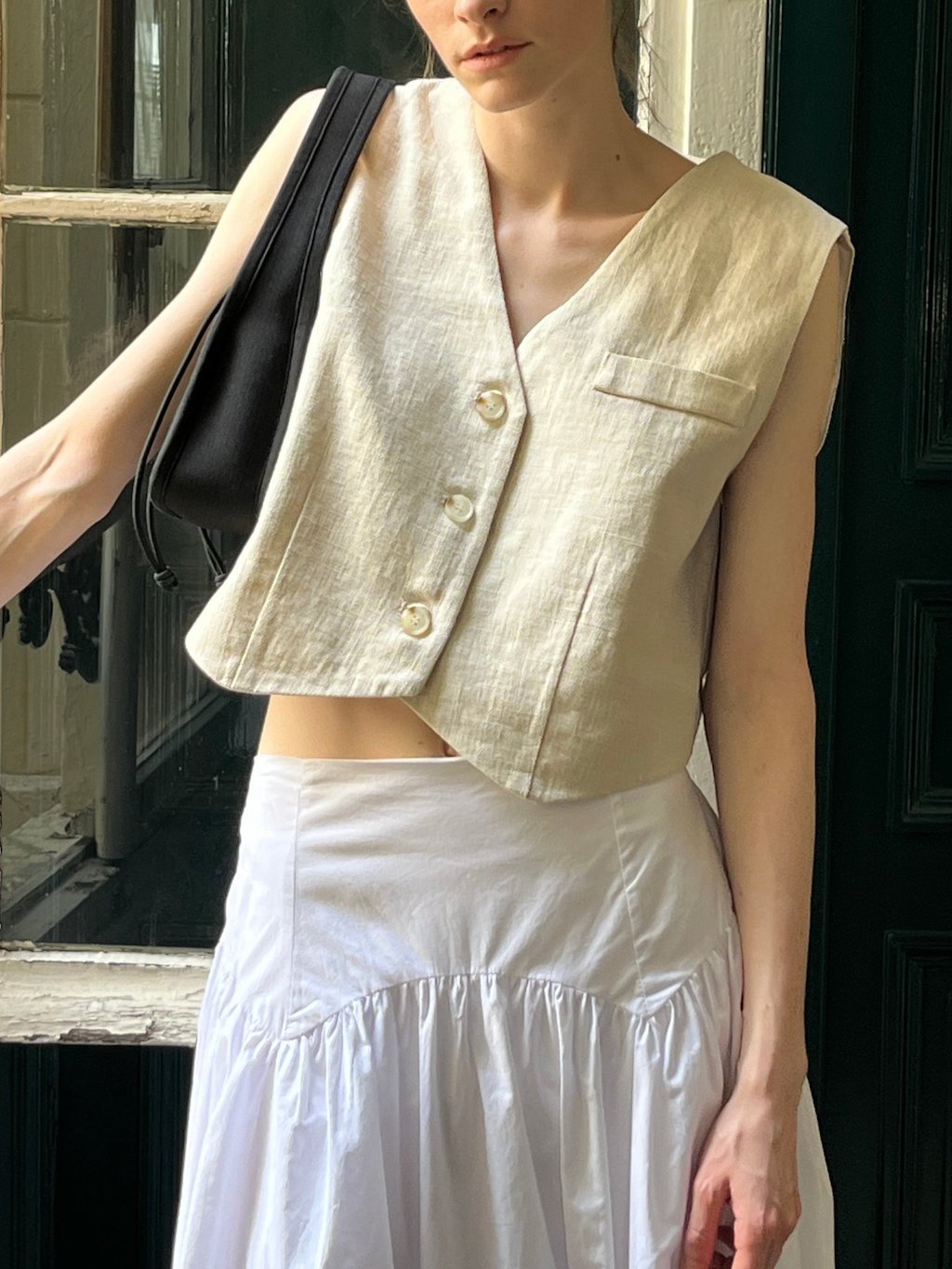 CONNOR LINEN VEST vests OEA ARCHIVE