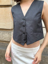 ESME PINSTRIPED VEST vests OEA ARCHIVE