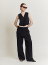 ESME PINSTRIPED WIDE PANTS Pants OEA ARCHIVE