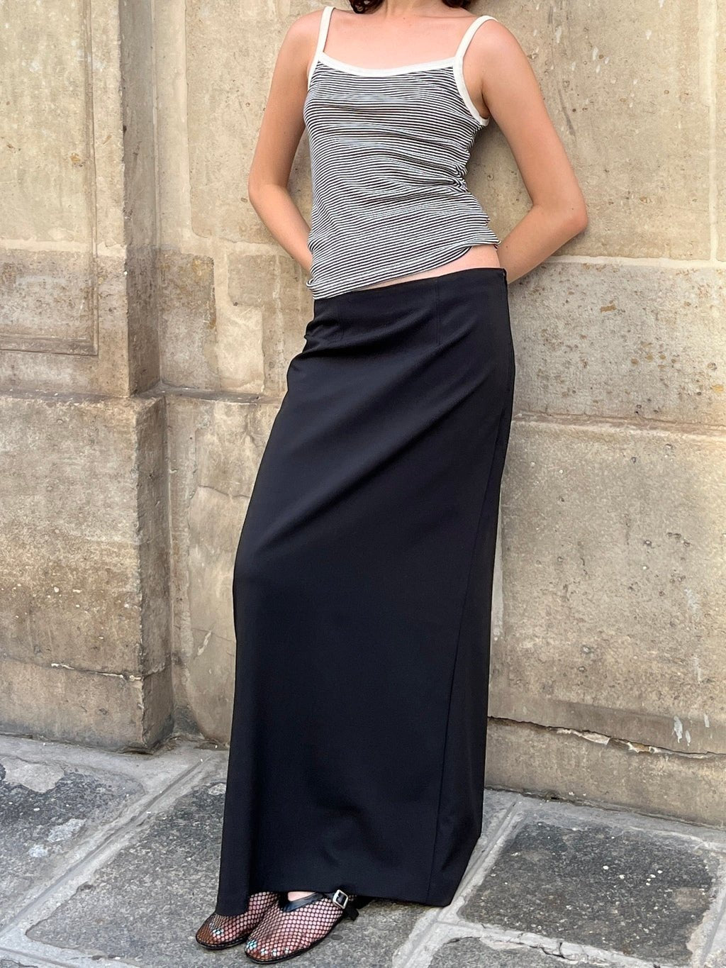 INES SLIT LONG SKIRT Skirts OEA ARCHIVE