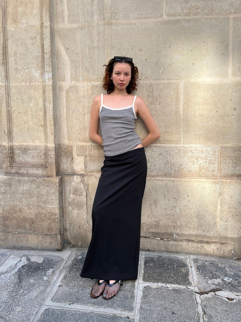 INES SLIT LONG SKIRT Skirts OEA ARCHIVE