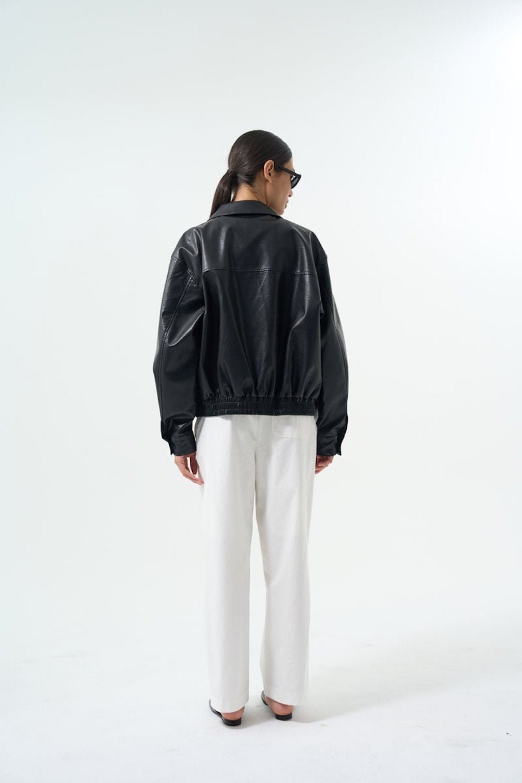 JENNY FAUX LEATHER JACKET Jackets OEA ARCHIVE