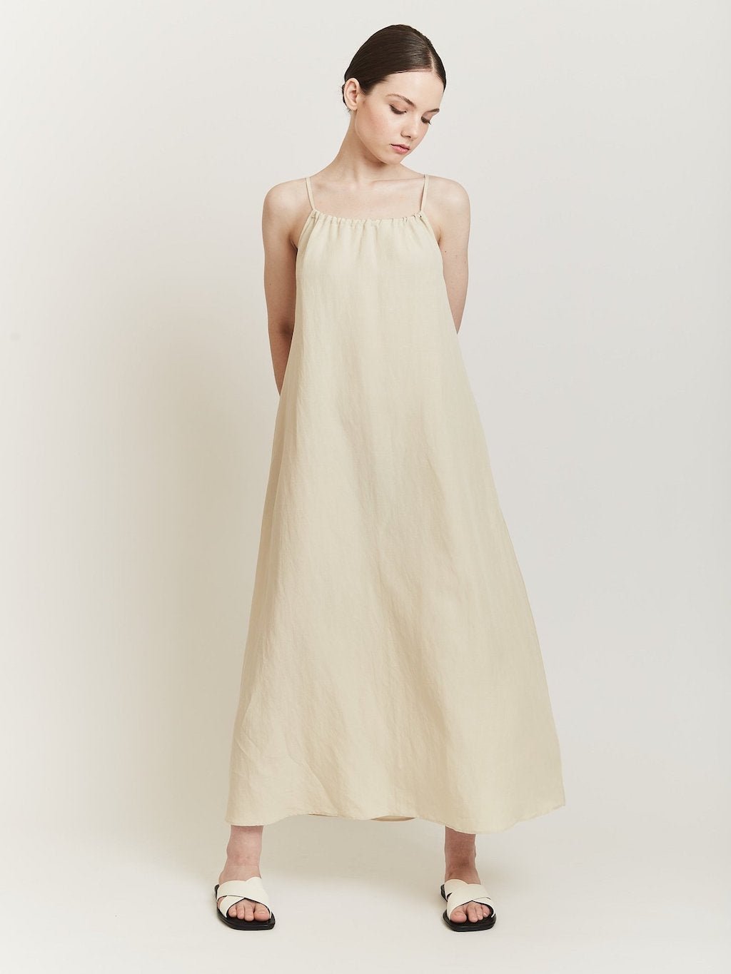 LIZ TORINO LINEN DRESS Dress OEA ARCHIVE